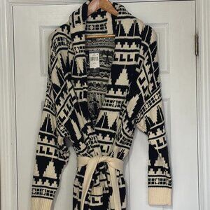 Polo by Ralph Lauren Black and Cream Cardigan